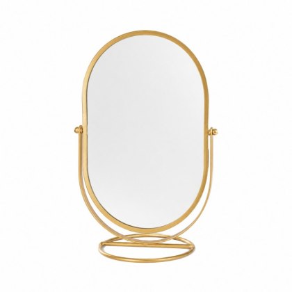 Lusterko Kosmetyczne Złote XL - Jednostronne - 24 cm