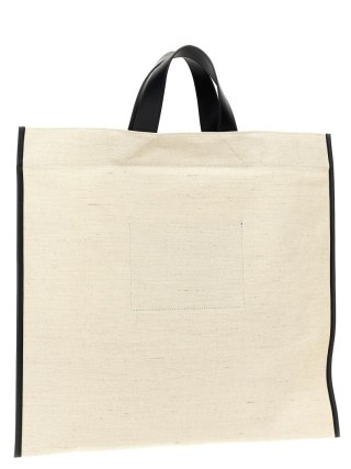 Torebka JIL SANDER - Border Book Tote Square - Biała