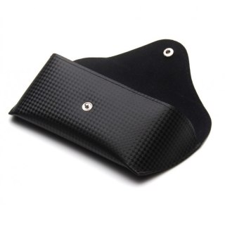 Sztywne Etui na Okulary – Karbonowa Czerń - dł. 16 cm