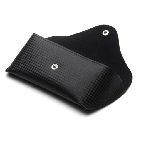 Sztywne Etui na Okulary – Karbonowa Czerń - dł. 16 cm