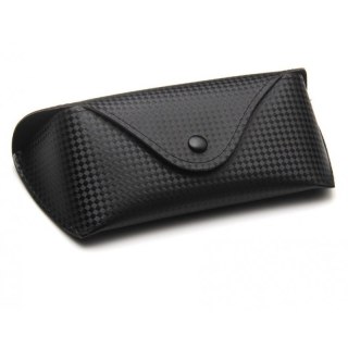 Sztywne Etui na Okulary – Karbonowa Czerń - dł. 16 cm