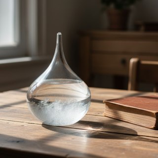 Barometr Burzowy Fitzroya (Szklany) – Kształt Kropli – 11 cm
