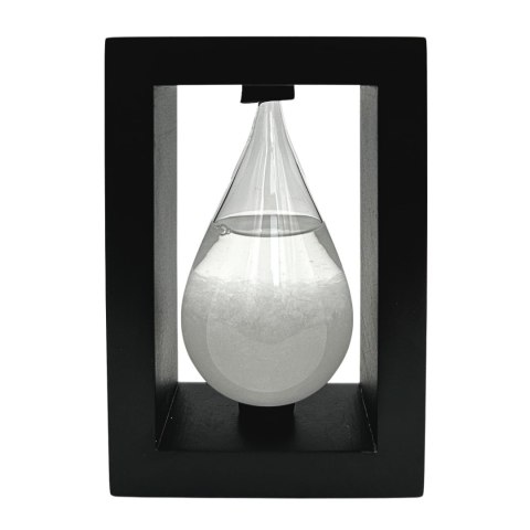 Barometr Burzowy w Czarnej Oprawie (Szklany) – Kształt Kropli – 14 cm
