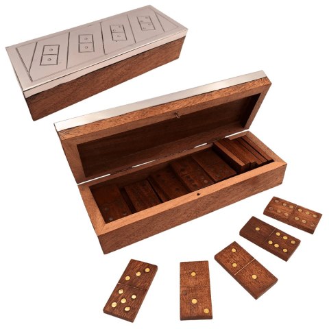 Domino w Pudełku z Aluminiowym Topem – 20,3 cm