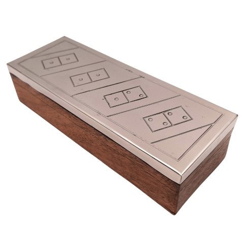 Domino w Pudełku z Aluminiowym Topem – 20,3 cm