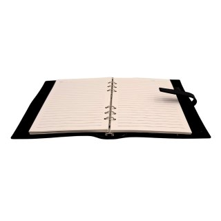 Notes A5 z Paskiem – Czarna Skóra Bydlęca