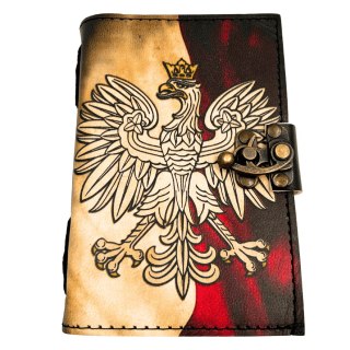 Notes Patriotyczny z Orłem – Pamiętnik – Skóra Kozia – 15 cm