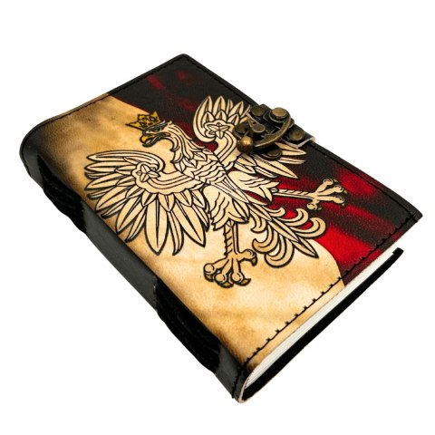 Notes Patriotyczny z Orłem – Pamiętnik – Skóra Kozia – 15 cm