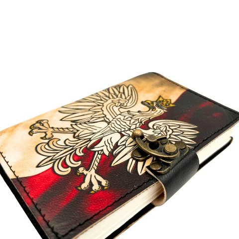 Notes Patriotyczny z Orłem – Pamiętnik – Skóra Kozia – 15 cm