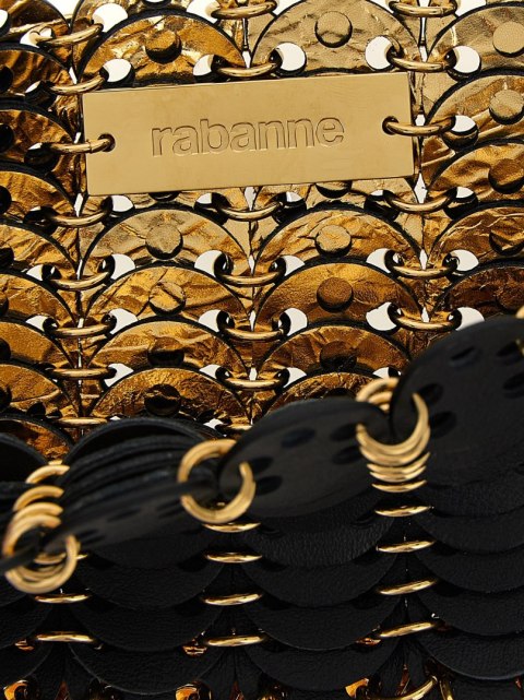 Torebka PACO RABANNE - 1969 Nano Flip - Srebrny / Czarny