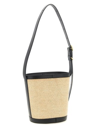 Torebka JIL SANDER - Cannolo - Beżowo-Czarna