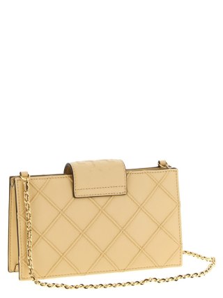 Portfel na pasku TORY BURCH - Fleming - Beżowy