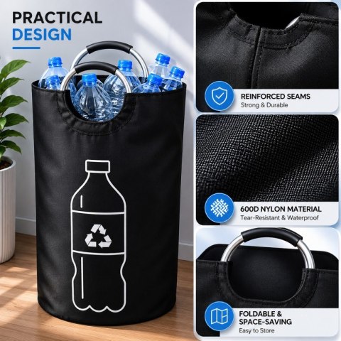Organizer do Segregacji na Butelki Plastikowe i Puszki – 72x38 cm