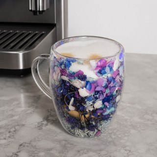 Szklanka Termiczna z Zatopionymi Kwiatami - 300 ml