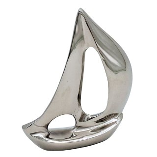 Model Jachtu Żaglowego - Srebrny Aluminium - 12,5 cm