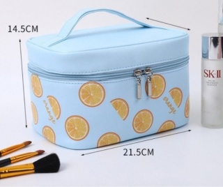 Organizer na Kosmetyki – Niebieski w Pomarańcze – 22x15 cm