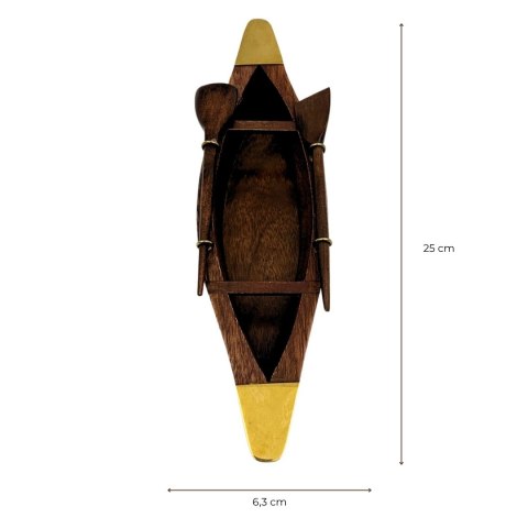 Drewniany Model Łódki Dekoracyjnej – 25 cm