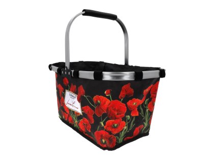 Koszyk Zakupowy Składany - Maki (L. Lozano) - 48x28 cm