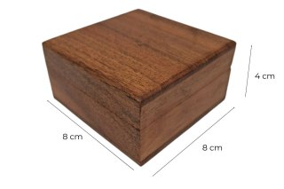 Pudełko Prezentowe Drewniane z Wypraską – 8 x 8 cm