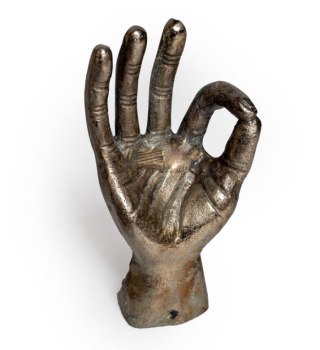 Rzeźba Dekoracyjna Aluminowa - Gest OK – 23 x 10 cm