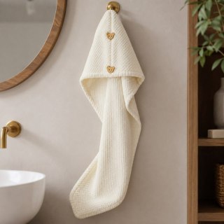 Ręcznik do Włosów z Mikrofibry - Biały – 65x25 cm