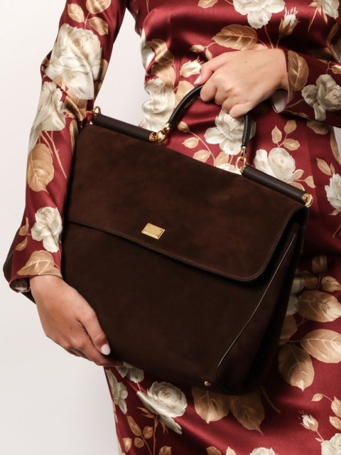 Torebka DOLCE & GABBANA - My Sicily Suede - Brązowa