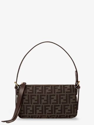 Torebka FENDI - Zip Top Small - Brązowa