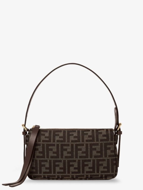 Torebka FENDI - Zip Top Small - Brązowa