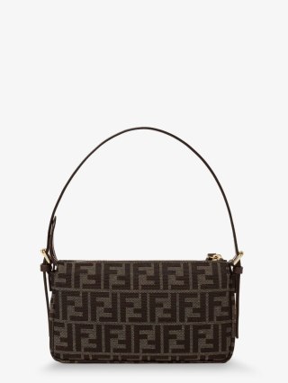 Torebka FENDI - Zip Top Small - Brązowa