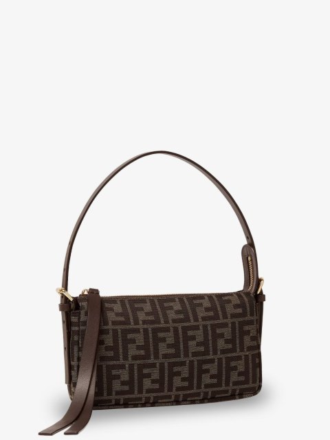 Torebka FENDI - Zip Top Small - Brązowa