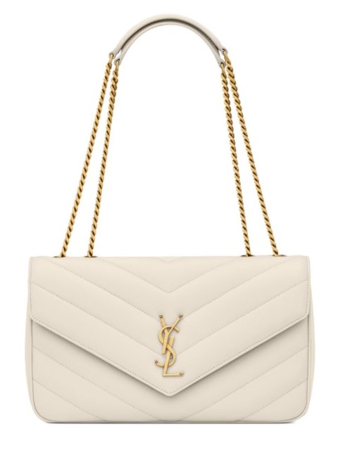 Torebka SAINT LAURENT - Loulou Medium - Kremowa