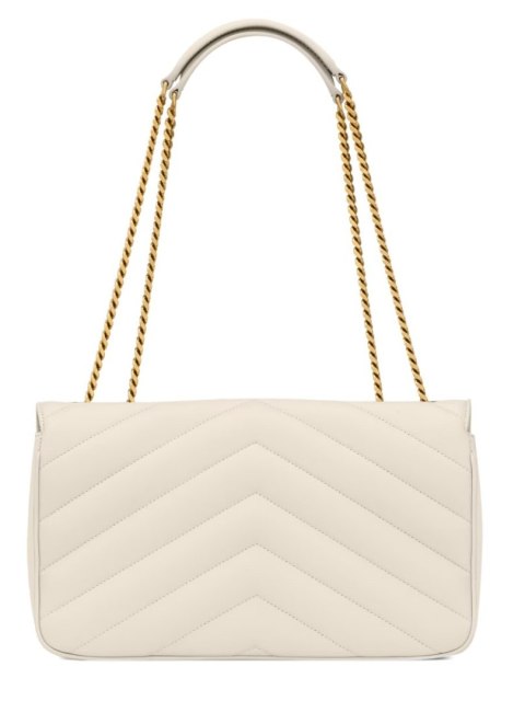 Torebka SAINT LAURENT - Loulou Medium - Kremowa