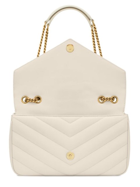 Torebka SAINT LAURENT - Loulou Medium - Kremowa