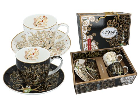 Komplet Filiżanek ze Spodkami /2 szt./ – Drzewo Życia (G. Klimt) – 250 ml
