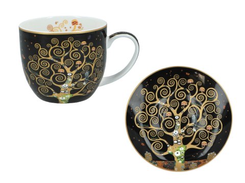 Komplet Filiżanek ze Spodkami /2 szt./ – Drzewo Życia (G. Klimt) – 250 ml
