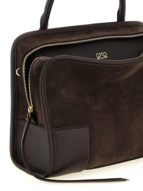 Torba LOEWE - Amazona 180 Medium Suede - Ciemnobrązowa