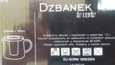 Dzbanek Żaroodporny z Zaparzaczem - 1 L