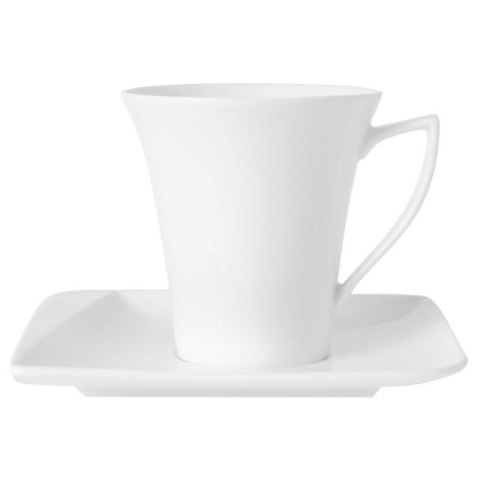 Filiżanki Porcelanowe Ze Spodkami - Białe - 2 kpl.