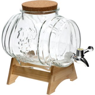 Beczułka Szklana Z Kranikiem - 3L - 27 x 23 cm