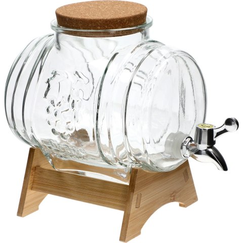 Beczułka Szklana Z Kranikiem - 3L - 27 x 23 cm