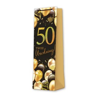 Torebka Prezentowa na Wino - 50. Urodziny