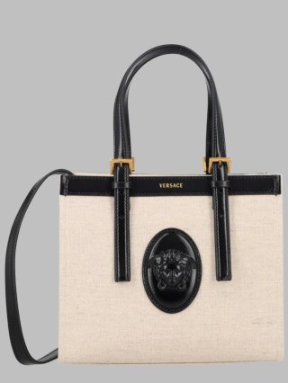 Torebka VERSACE Rivière Mini - Kremowa - 27 x 19 cm