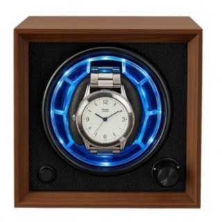 Szkatułka z Rotomatem na Zegarek – Imitacja Drewna – 14 x 14 cm