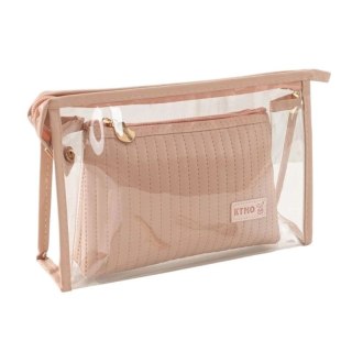 Organizer na Kosmetyki 2w1 – Pudrowy Róż – 23,5 x 16 cm