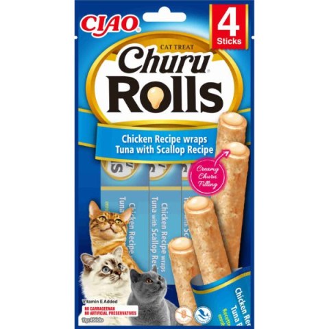 Sticksy z Tuńczykiem i Przegrzebkiem (Churu Rolls) - 4 x 10 g
