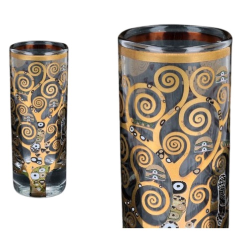 Kieliszek do Mocnych Trunków z 4 Podkładkami – Drzewo życia (G. Klimt) – 60 ml
