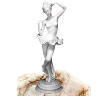 Rzeźba Dekoracyjna - Baletnica w Tańcu (Alabaster Grecki) - 27 cm