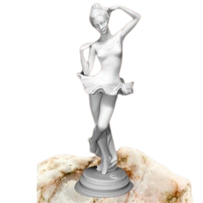 Rzeźba Dekoracyjna - Baletnica w Tańcu (Alabaster Grecki) - 27 cm
