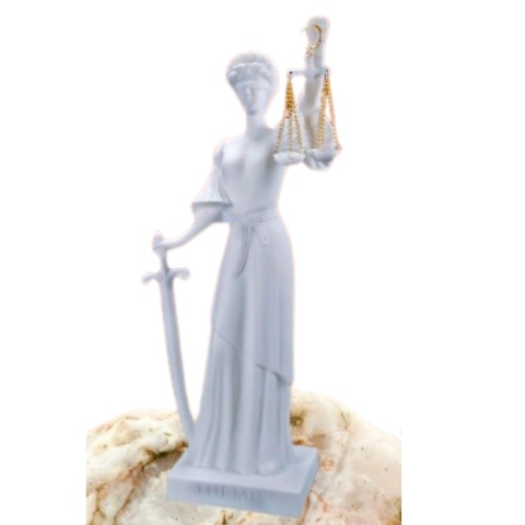 Rzeźba Dekoracyjna - Temida (Alabaster Grecki) - 25 cm