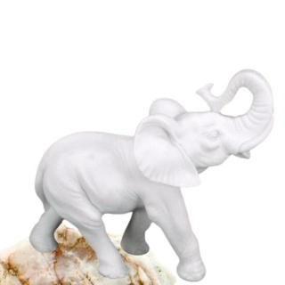 Rzeźba Dekoracyjna - Słoń Kleofas (Alabaster Grecki) - 26x19 cm